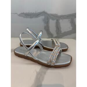 ALDO SILVER ROPE SLINGBACK FLATS NWOT SIZE 11